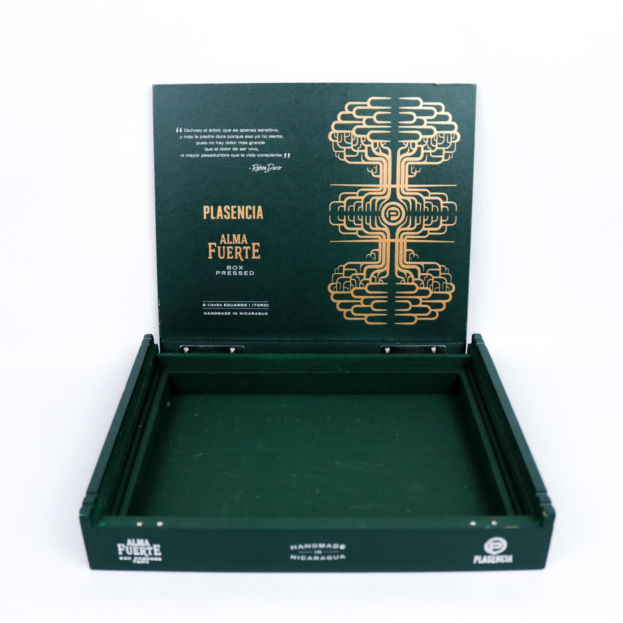 Plasencia Toro Eduardo I Empty Wood Cigar Box 10" x 8.25" x 1.75"
