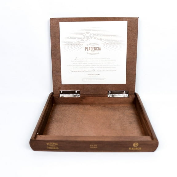 Plasencia Toro Reserva Original Empty Wood Cigar Box 9" x 7.25" x 1.5"