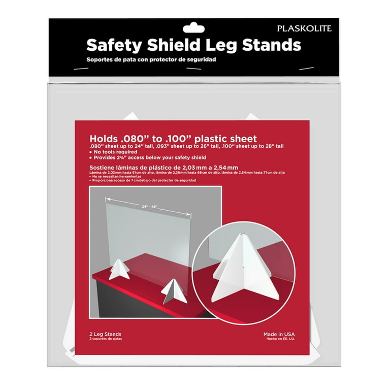 Plaskolite Thin Gauge Safety Shield Leg Stands Plaskolite Thin Gauge Safety Shield Leg Stands