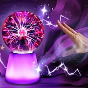 Plasma Ball Lamp Light, USB Touch Sensitive Plasma Ball Magic Plasmas Lamp Sphere, 7 Colors Flashing Educational Balls Light Sphere Lamps for Parties, Christmas, Room Decoration