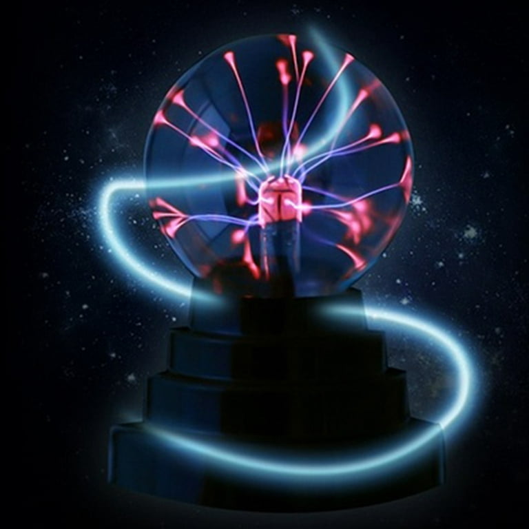 Katzco 7 Plasma Ball - Nebula Sphere, Thunder Lightning - Plug-in  Electricity Ball - Touch and Sound Sensitive Plasma Globe for Parties,  Decorations
