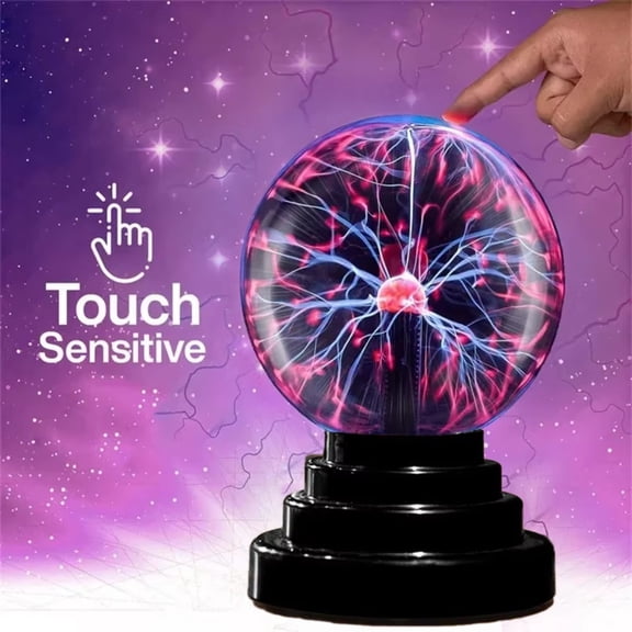 Plasma Ball Light, 3 Inches, Touch And Sound Activated Lightning Ball, Magical, Interactive, Create Atmosphere, Fun And Scientific Light, Party Props, Handicraft Decoration, Christmas Gift