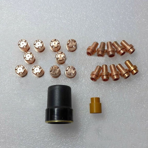 Plasma Cutter Torch Kit With P50 CB50 CB-50 LT-50 LT50 Tips And Electrodes, 40A Welding Accessories Set, Includes 10 Nozzles, 10 Electrodes, Protective Cover, For Industrial Metal Cutting