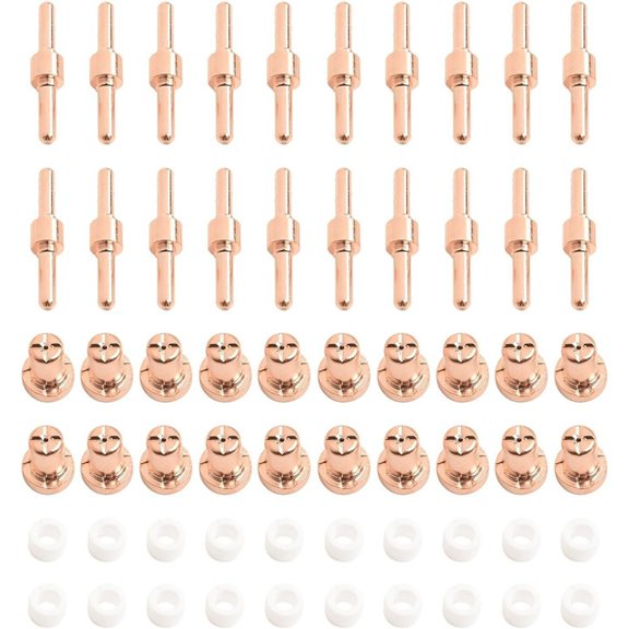 Plasma Cutting Torch Consumables, 60-Piece Set for PT-31 Torch Compatible with CUT-40 and CUT-50 Plasma Cutters