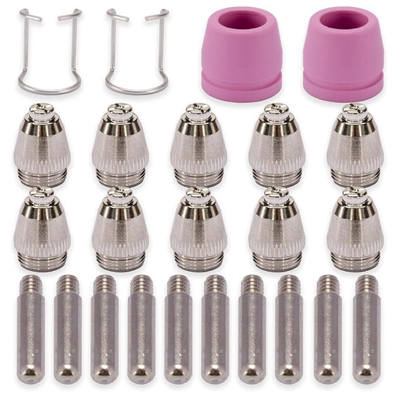Plasma Cutting Torch Tip Nozzle Kit for SG-55 AG-60 WSD-60 for CUT60 CUT50DP LGK-60 LTP 5000 with Anti-Slag Design for Clean Smooth Cuts