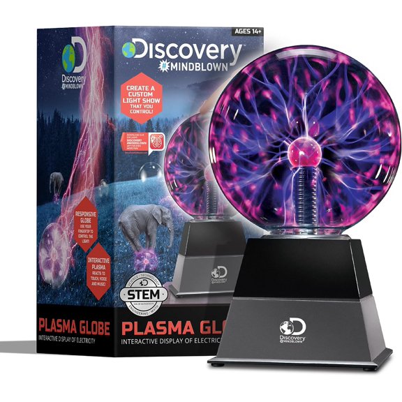 Plasma Globe Lamp, Touch & Sound Sensitive Lightning, Interactive Electric Plasma Ball for Hands-On STEM Learning, Plug-in Bedroom & Desktop Decorative lamp