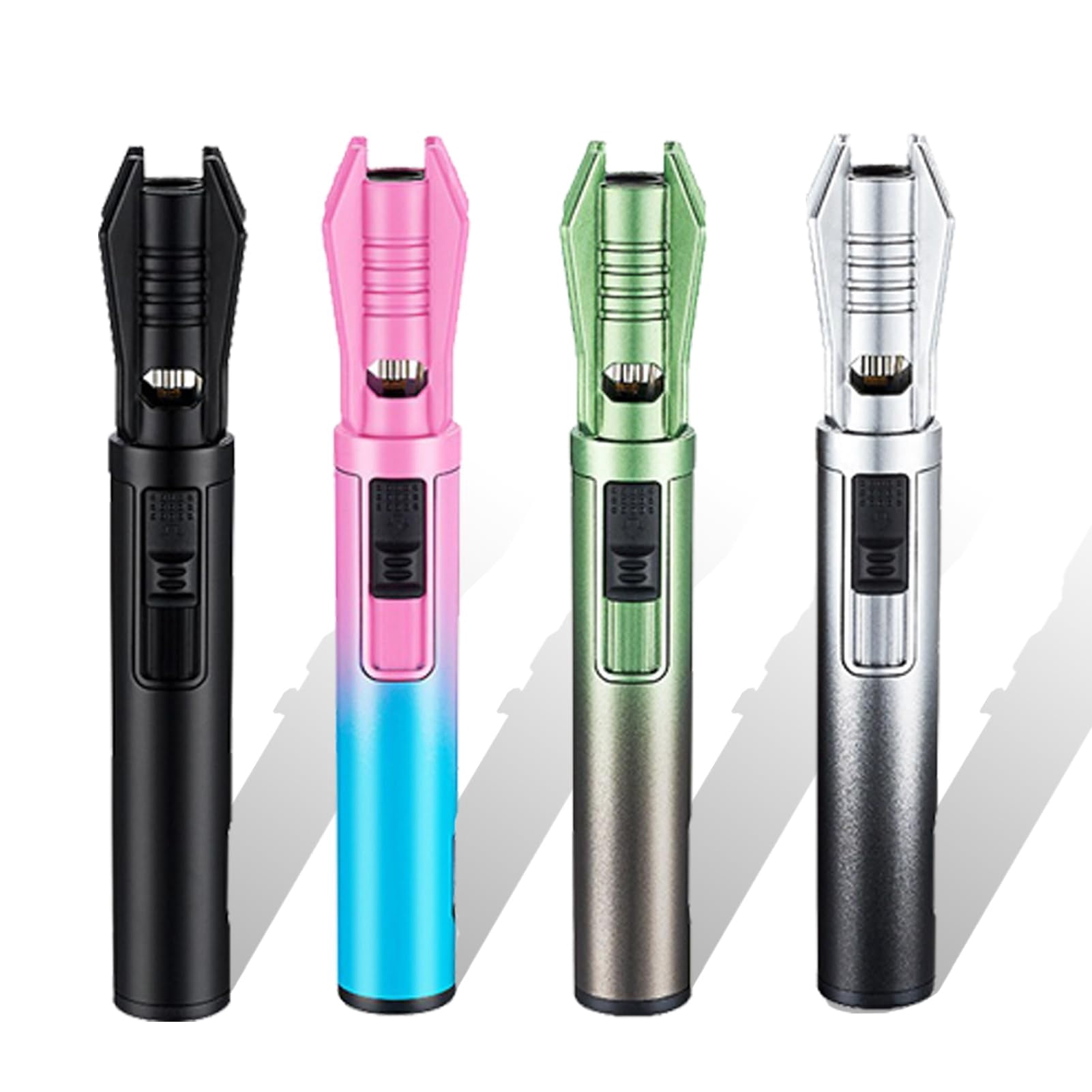Plasma Lighter, Torch Lighter - Electric Adjustable Windproof Straight Flame with Safety Lock for Candles BBQ