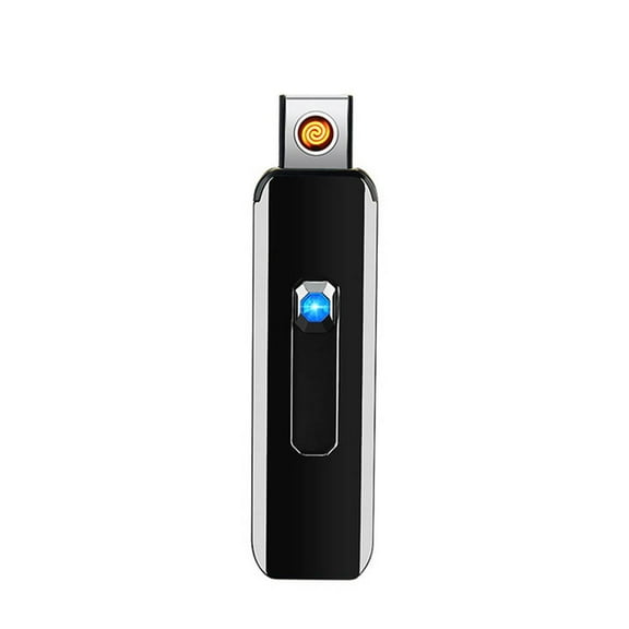 Plasma Lighter, USB Rechargeable Windproof Electric Lighter, Dual Arc Flameless Cigarette Lighter with Fast Charging Durable Steel Ceramic Design, Black