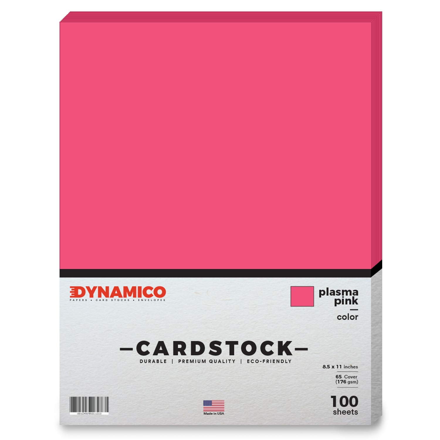 Plasma Pink Cardstock Paper – 8 1/2 x 11" Medium weight 65 LB (175 gsm) Cover Card Stock - for Cards, Invitations, Brochure, Award, and Stationery Printing - 100 Sheets Per Pack