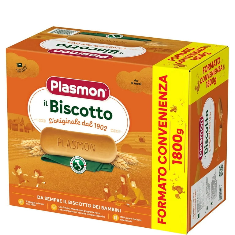 Plasmon Baby Children Healthy Biscuit Cookies Biscotti 63.5oz 1800gr After  6 months of Age ITALY IMPORTED kids snacks Biscotto baby food baby snacks