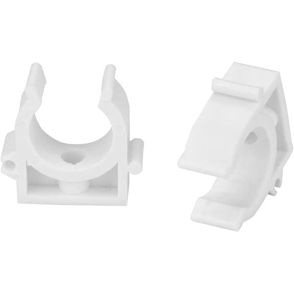 Plasric Pipe Clamp, PVC Clamp Multifunction Wear-Resisting Gas Pipe Clamp for Water Pipe Cable Pipe(16mm+Screw 20pcs)