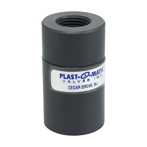 Plast-O-Matic Flow Control Valve,1/2In FNPT,PVC,1/2gpm FC050EP-000-1/2-PV