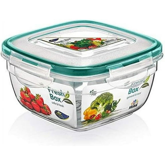 PlastArt 105 Fresh Box Square Set, Multi Piece Food Storage Container Set, 4-cup, 4 Pack, Clear