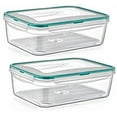 thumbnail image 1 of PlastArt 2205 Fresh Box Rectangle Set, Multi Piece Food Storage Container Set, 3.3 cup, 2 Pack, Clear, 1 of 5