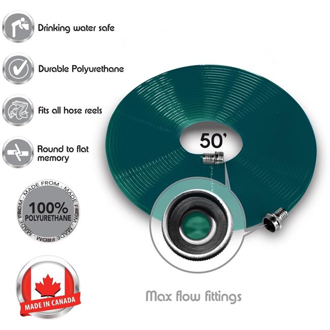 Plastair PSRFH504 50 ft. All Season Poly Hose, Green