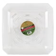 thumbnail image 1 of Plastec (#PLISQR111) Square Saucer, Clear Recycled Plastic, 11” Diameter, 1 of 2