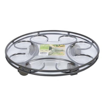 Plastec Plastec Saucer Caddy 14-Inches Slate