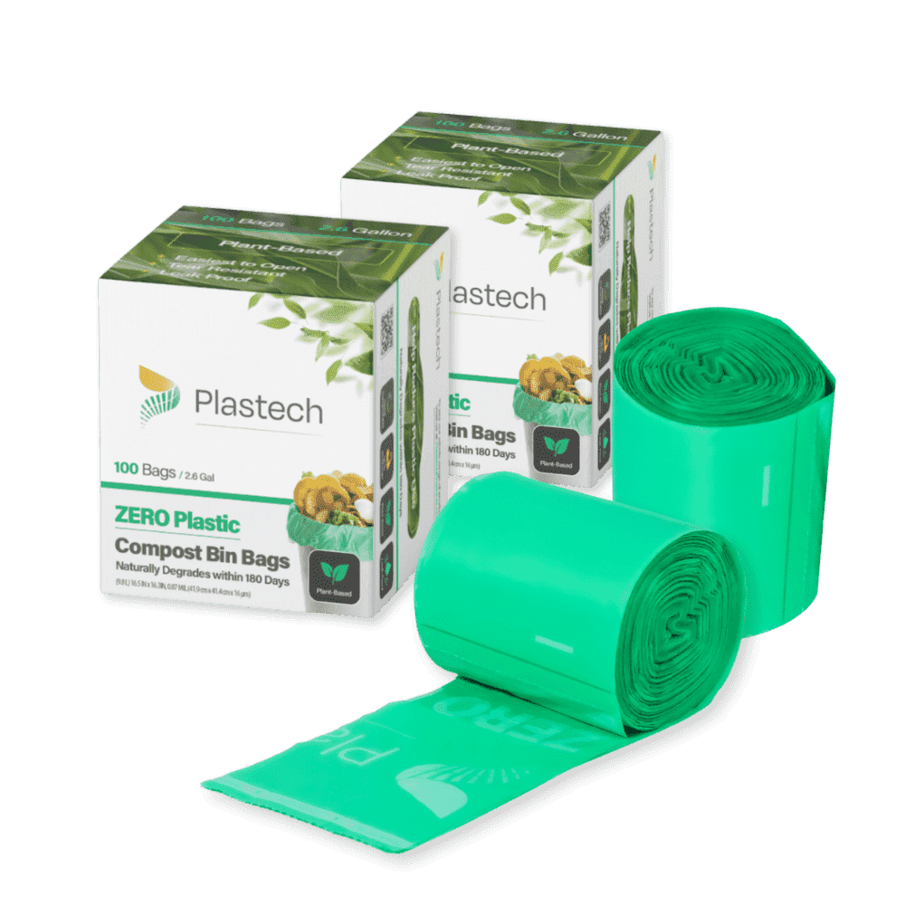Plastech Compost Bin Bags - ZERO Plastic, 100% Certified Home ...