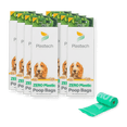 thumbnail image 1 of Plastech Dog Poop Bags - ZERO Plastic, 100% Certified Home Compostable, Plant-Based, 9 x 13 inches, 600 Bags, 40 Rolls, 8 Boxes, Green, 1 of 4
