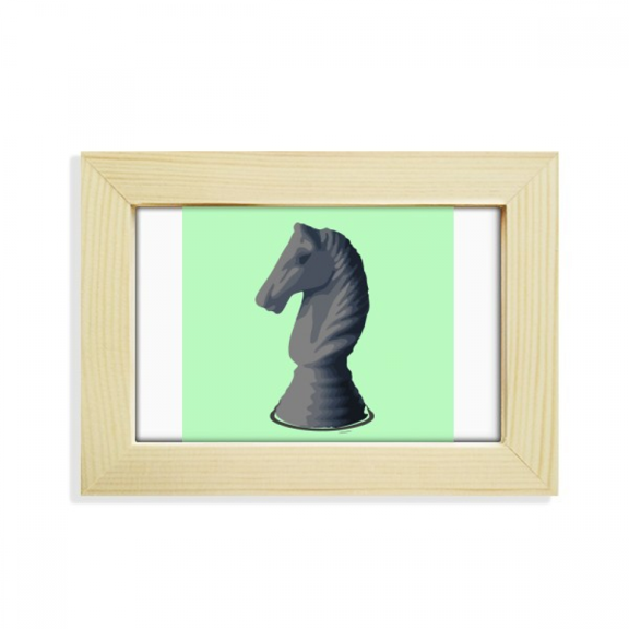 Plaster Knight Horse Chess Pieces Desktop Decorate Photo Frame Picture Art Painting 5x7 inch
