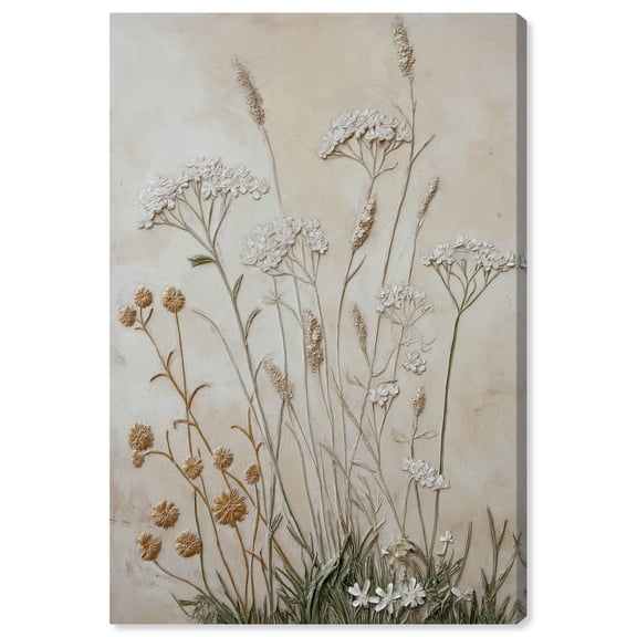 Plaster Petal Panorama Canvas Vintage Botanical by Art Remedy, Gallery Wrapped, 16 x 24