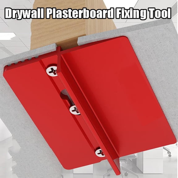 Plasterboard Fixing Tool Aluminum Alloy, Gypsum Board Ceiling Locator, 3 Hole Positioning Auxiliary Board for Woodworking