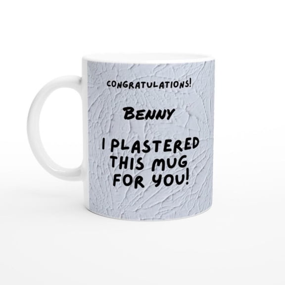 Plastered Ceiling Pattern Mug Pernalized Congratulations Gift.