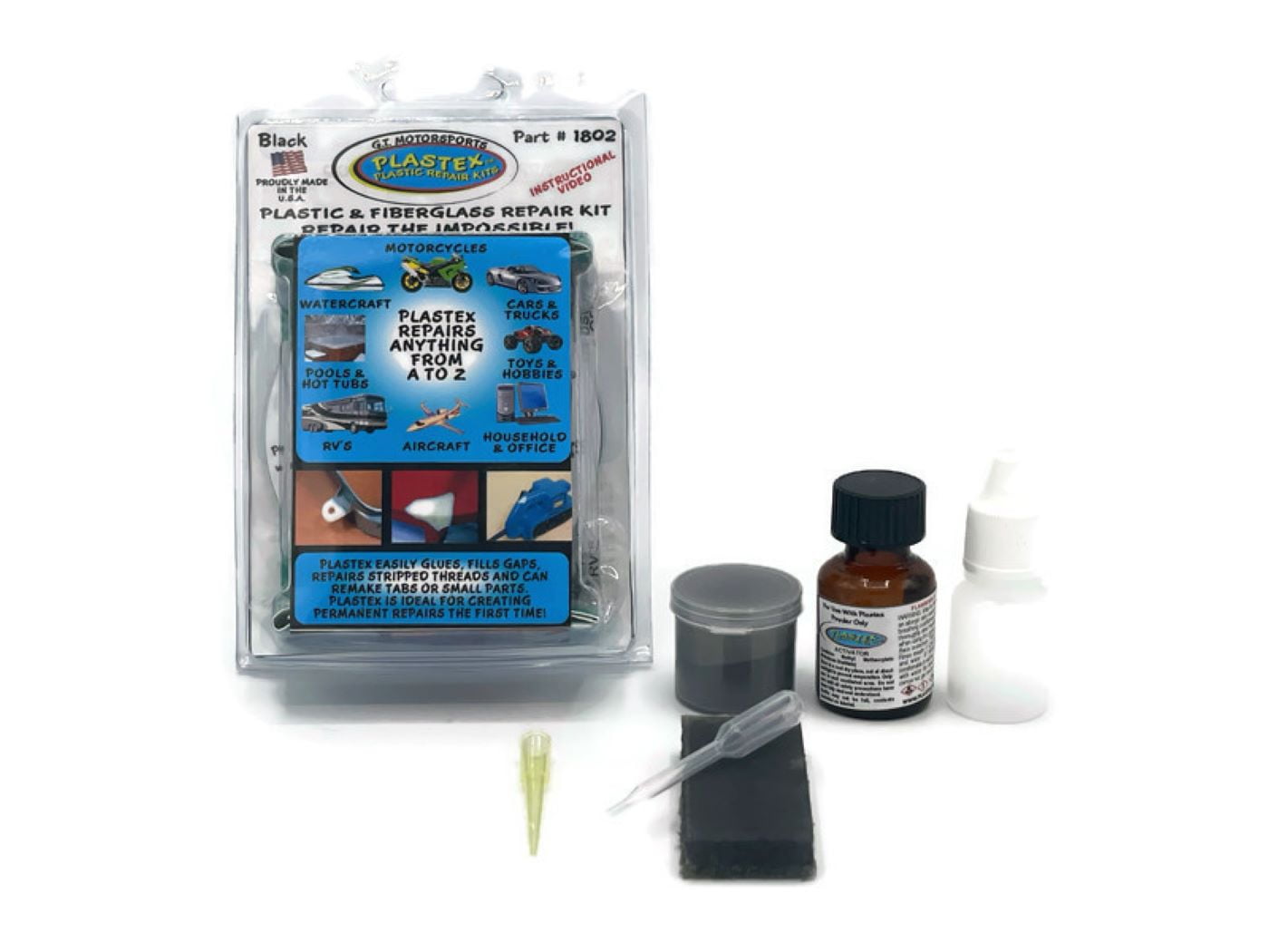 Plastex Plastic Repair Kits, Plastic Adhesive Easily Glue, Repair or