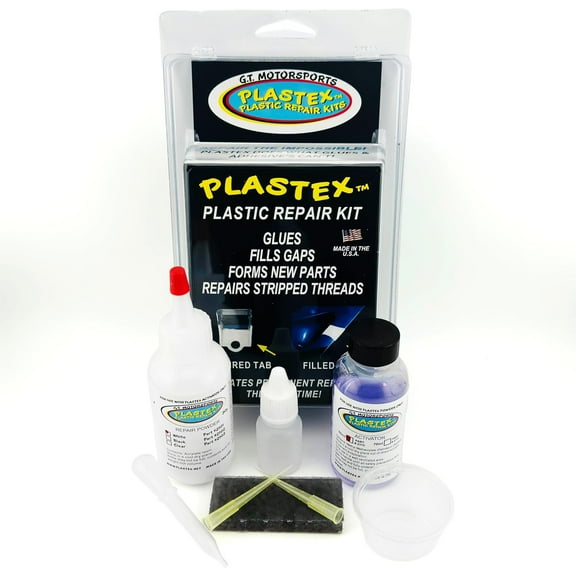 Plastex Plastic Repair Kits, Plastic Adhesive - Easily Glue, Repair or Remake Broken Plastic, Fiberglass, Wood & More! Standard White Kit #2001