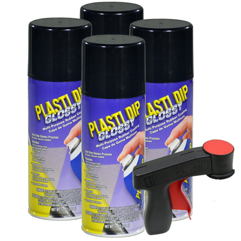 Plasti Dip Glossy Black Rim Kit, 11 oz Aerosol Pack of 4 cans bonus Cangun  Tool 