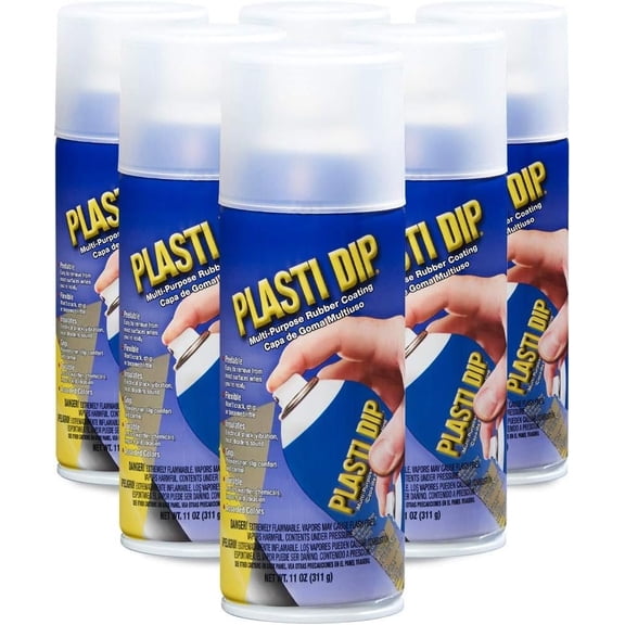 Plasti Dip Performix 11209-6PK Clear Multi-Purpose Rubber Coating Aerosol - 11 oz., Pack of 6