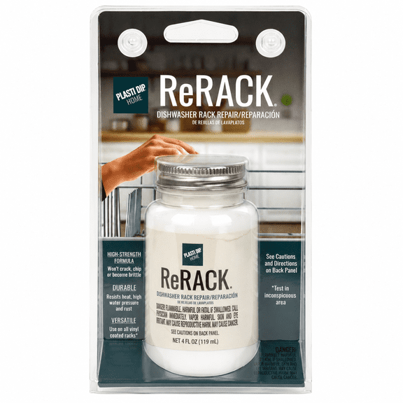Plasti Dip ReRACK 4 oz White Brush-On Dishwasher Rack Repair Coating