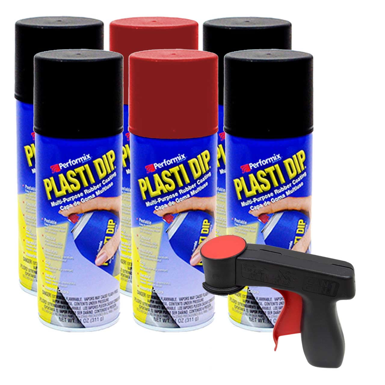  Plasti Dip Glossy Black, 11 oz Aerosol, Case of 6 - Combines  Both Color Coat and Gloss Finish : Automotive