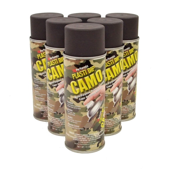 Plasti Dip Spray Paint Green Camo - Matte Finish, Removable, Flexible - 6 Pack, 11 oz