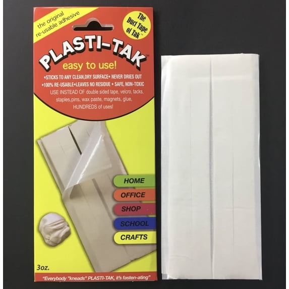 Plasti-Tak Reusable Quality Adhesive Mounting Putty, 3 oz