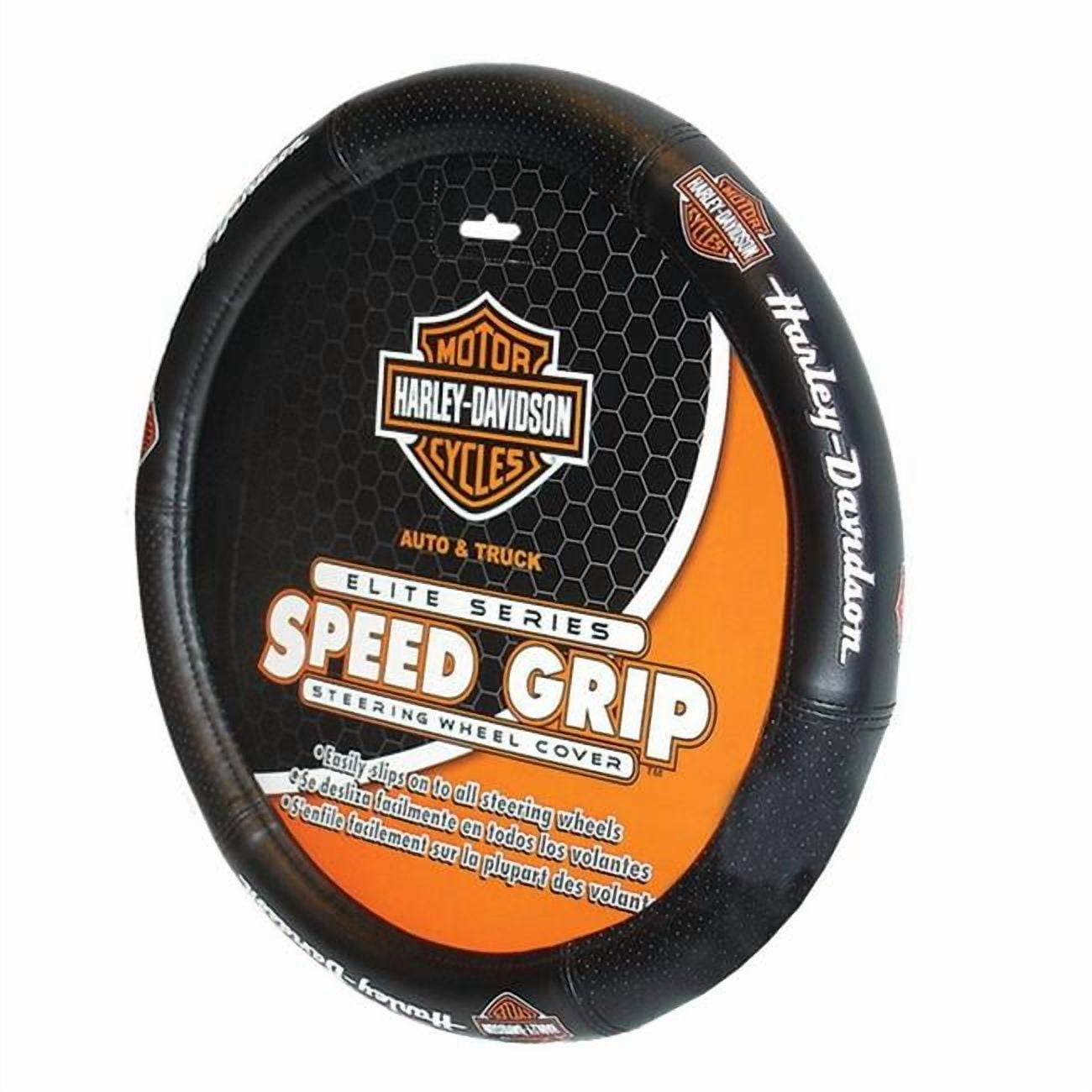 PlastiColor  Black Steering Wheel Cover Harley Elite Series Speed Grip