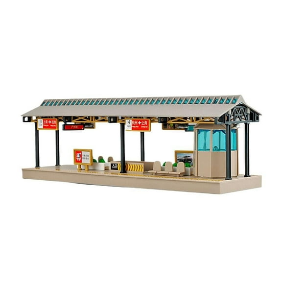 Plastic 1/64 DIYer Architecture Metro Station Building Set Creative Puzzle Assembly Railway Dioramas Sand Table Decors