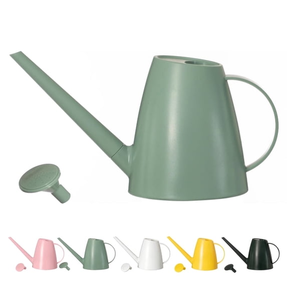 Plastic 1.8-liter Watering Can with Detachable Spout and Sprinkler Head for Easy Handling, Light Green