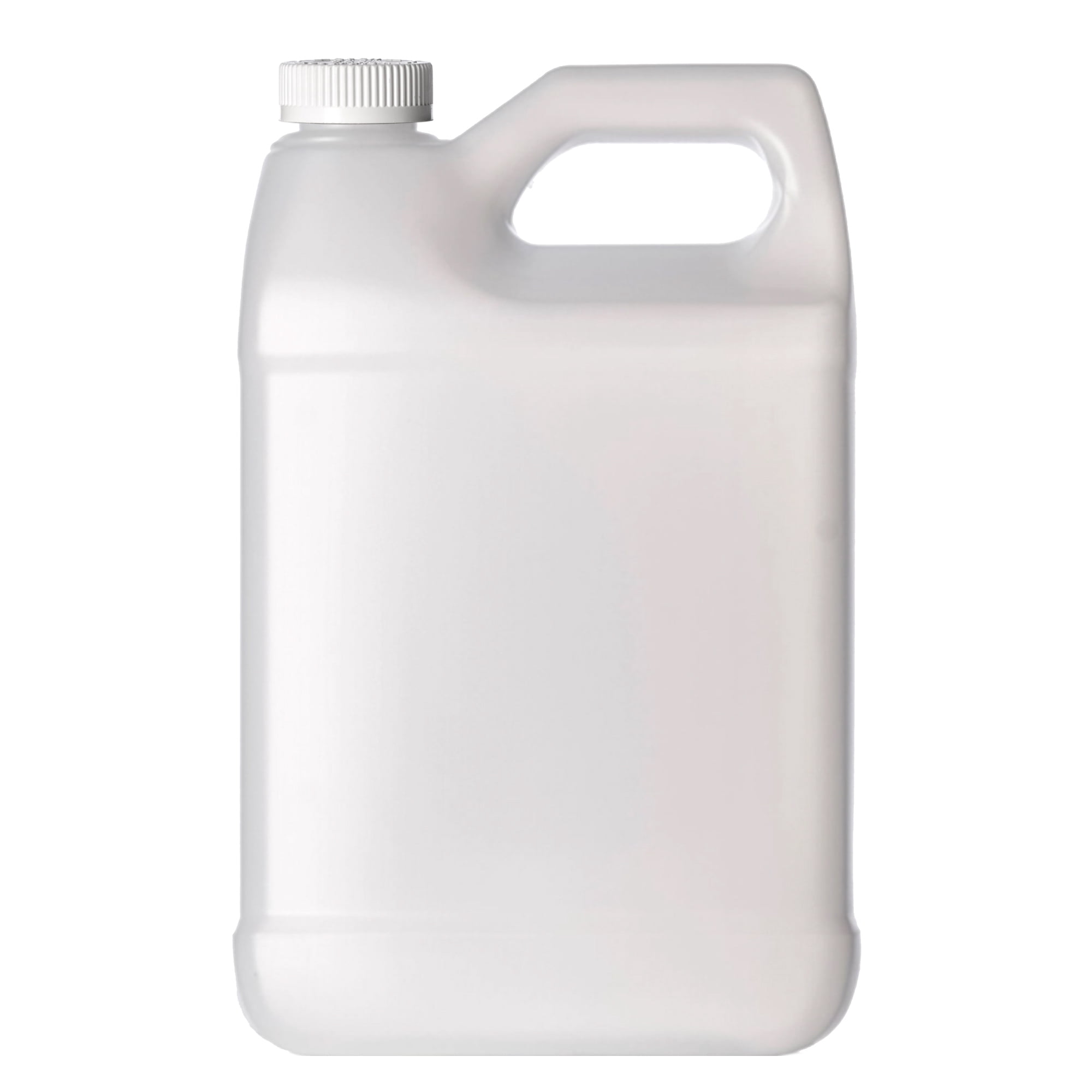 Plastic 1 Gallon Jug, F-Style, 38/400, Natural, HDPE, Jug w/ HIS Child Proof Cap (128oz)
