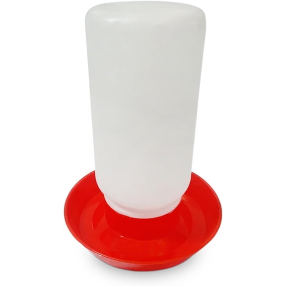 Plastic 1-Quart Baby Chick Waterer and Chicken Drinker | Durable Watering Container for Chickens, Ducks, Ducklings, Turkeys, Quail and More | Pack of 6