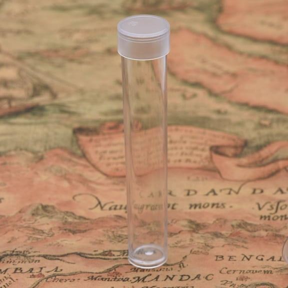 Plastic 10Pcs Plastic Bead Containers Small Wishing Drifting Bottles Clear Clear Tiny Plastic Bottles for DIY Art Craft Bead Containers Supplies Valentine's Day Elegant Gifts 7.5x1.3cm Plastic