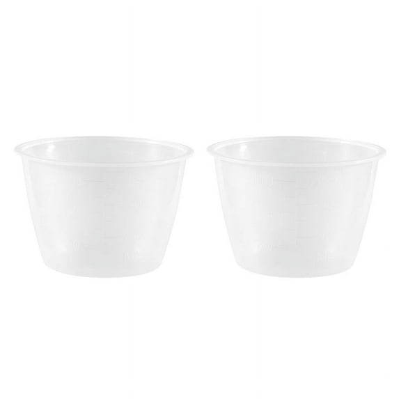 Plastic 120ml Electric Cooker Rice Measuring Cup 2pcs Clear White