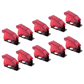 Plastic 12mm Toggle Switch Cover Protector Cap Guard 10Pcs Red