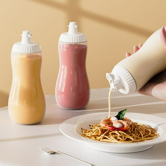 Plastic 17 Oz Condiment Dispensers,BPA Free,Squeezes Bottle For Sauces Salad Dressing And Ketchup Condiment Bottle