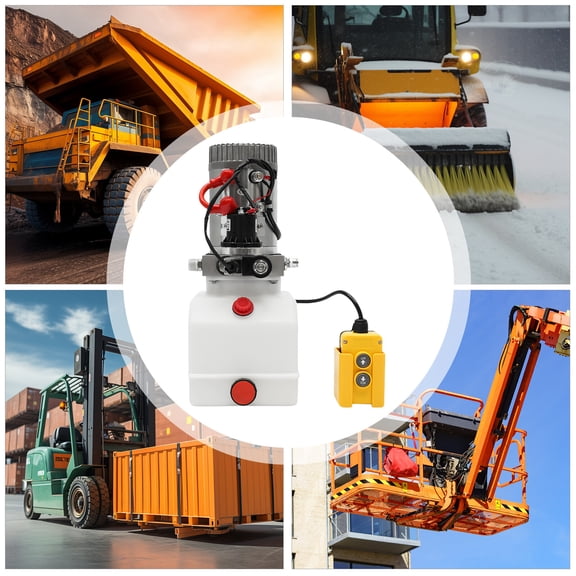 Plastic 18*19*42cm Hydraulic Power Unit 4 Liter 12V Electric Unloading Pump