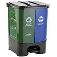 thumbnail image 1 of Plastic 2 In 1 Dustbin Small | 19 Liter | Pedal Dustbin | With Lid and Detachable Bin | Garbage Waste Bin with Handle | Dustbin for Kitchen-Bathroom | Wet & Dry Waste Bin | Green & Blue, 1 of 4