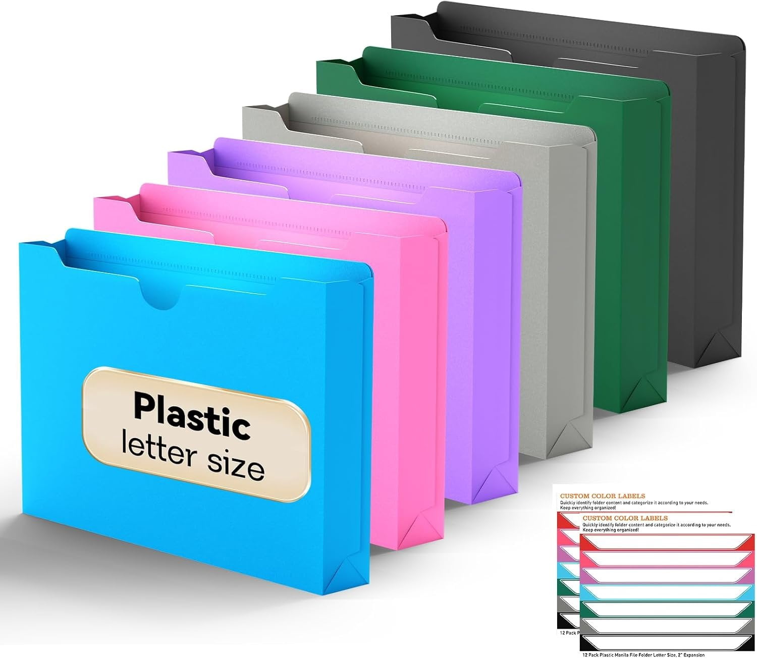 Plastic 2 Inch Expanding File Jacket Folders,Expansion Pocket Files ...