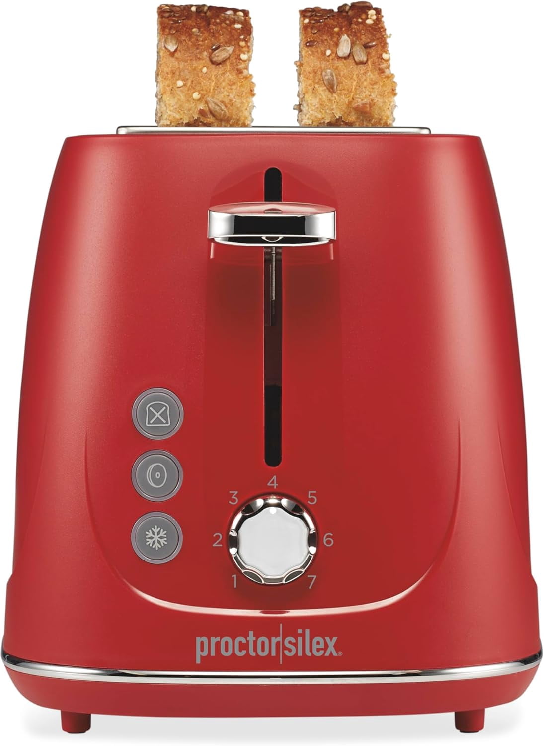 Plastic 2 Slice Toaster, Bal, Defrost & Cancel Buttons, Browning Control With 7 Shades, Auto Shutoff, Slide-Out Crumb Tray, Red (22661)