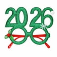 thumbnail image 1 of Plastic 2026 New Year Glasses, Glitter Novelty Eyewear, 2026 New Year Glitter Novelty Eyewear Frame with Festive Decorations Holiday Photo Prop, 1 of 5