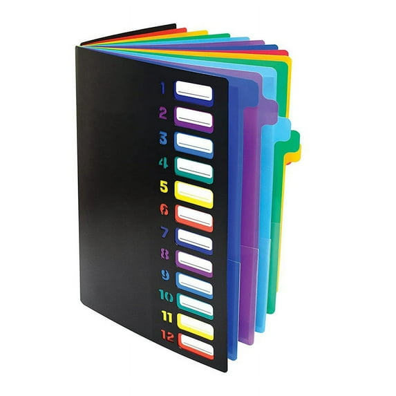 Plastic 24-Pocket Letter-Size File Organizer
